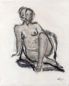 model charcoal on canson paper