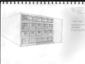 Casa Del Fascio, scan of original sketch (notice loss of contrast), Como, 2007 Casa Del Fascio, scan of original sketch (notice loss of contrast), Como, 2007