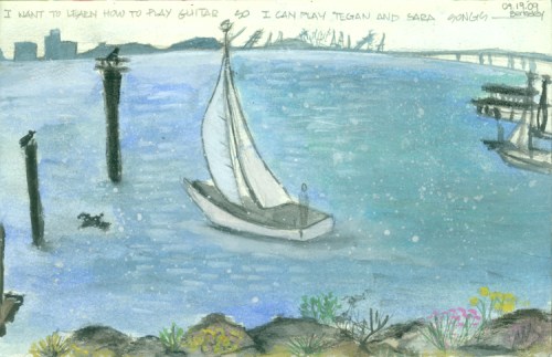 Berkeley Bay. Pencil and watercolor. Sept.19,2009 Berkeley Bay. Pencil and watercolor. Sept.19,2009