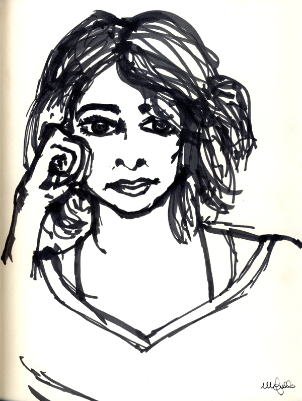 Waiting_web Marker on paper. August 3, 2011.