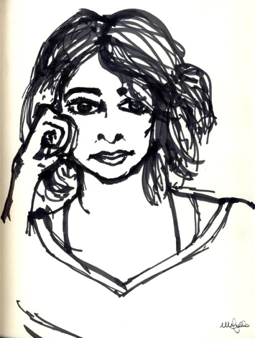 Waiting_web Marker on paper. August 3, 2011.