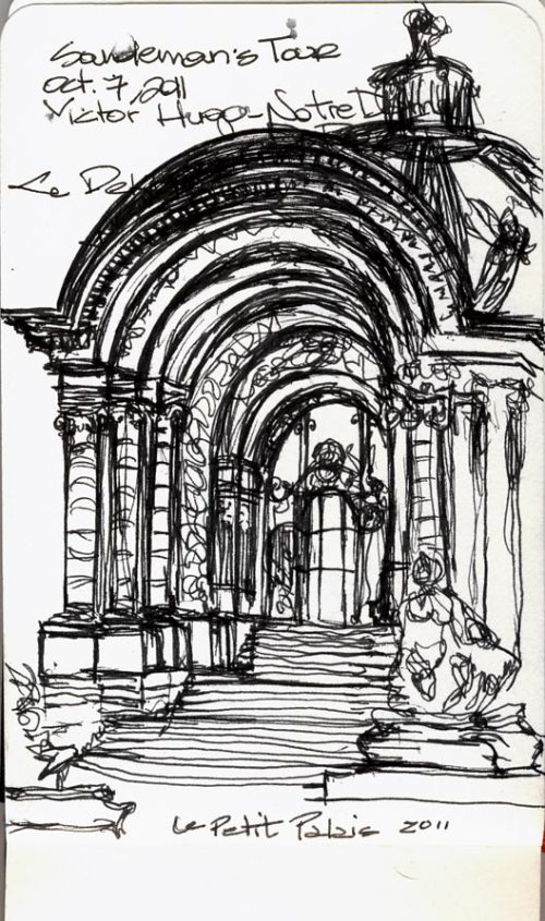 Ink on hand.book paper. Paris, 2011.